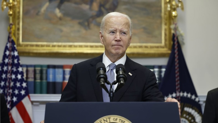 US President Joe Biden delivers remarks on the assassination attempt on Republican presidential candidate Donald Trump at the White House on July 14 in Washington, DC. Biden has withdrawn from the US presidential race. Photo / Getty