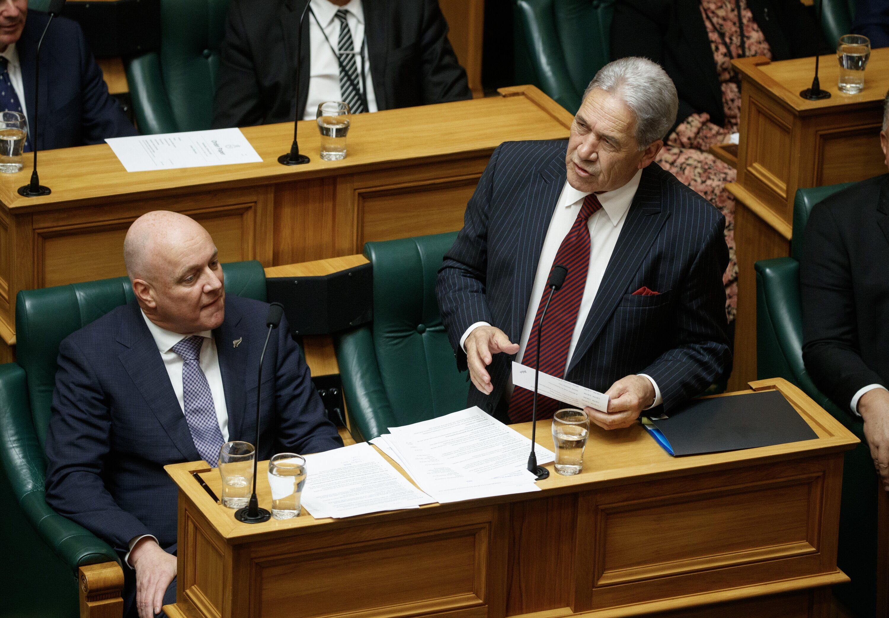 Prime Minister Christopher Luxon and Deputy Prime Minister Winston Peters. Photo / Mark Mitchell