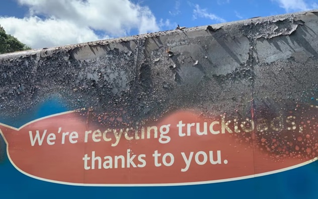 Five Auckland Council rubbish and recycling truck fires had caught fire in the first two weeks of 2025 alone. Photo / Auckland Council