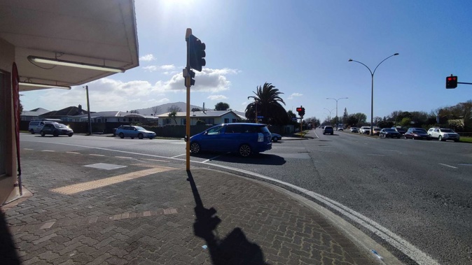 The Old Taupō Rd and Malfroy Rd intersecton where a reported shooting happened earlier today. Photo / Maryana Garcia