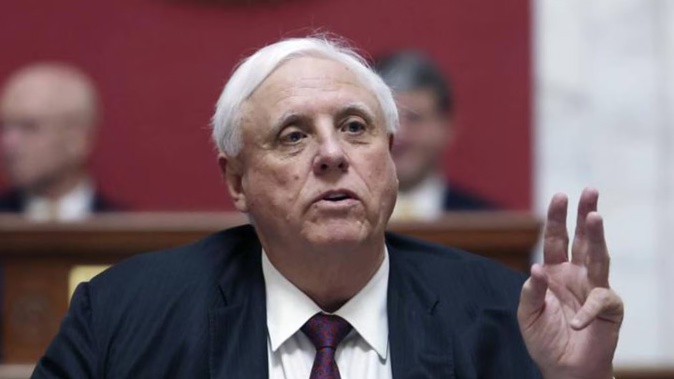 West Virginia Governor Jim Justice delivers his annual State of the State address. Photo / AP