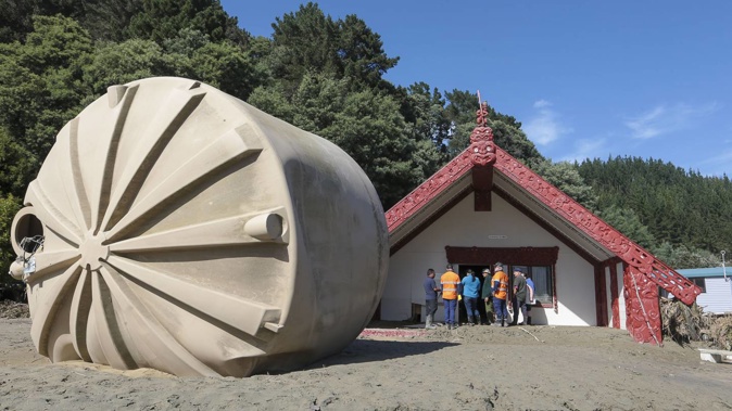 Tangoio Marae, near Napier, after Cyclone Gabrielle hammered the region.