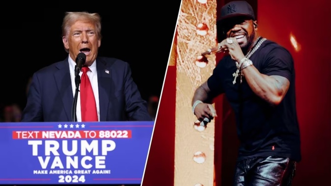 50 Cent has claimed he turned down millions to perform at a Donald Trump rally and appear at this year's Republican National Convention. Photo / Getty Images