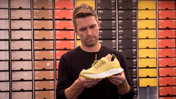 Allbirds cofounder and director Tim Brown pictured at the firm's Britomart, Auckland store. Photo / Dean Purcell
