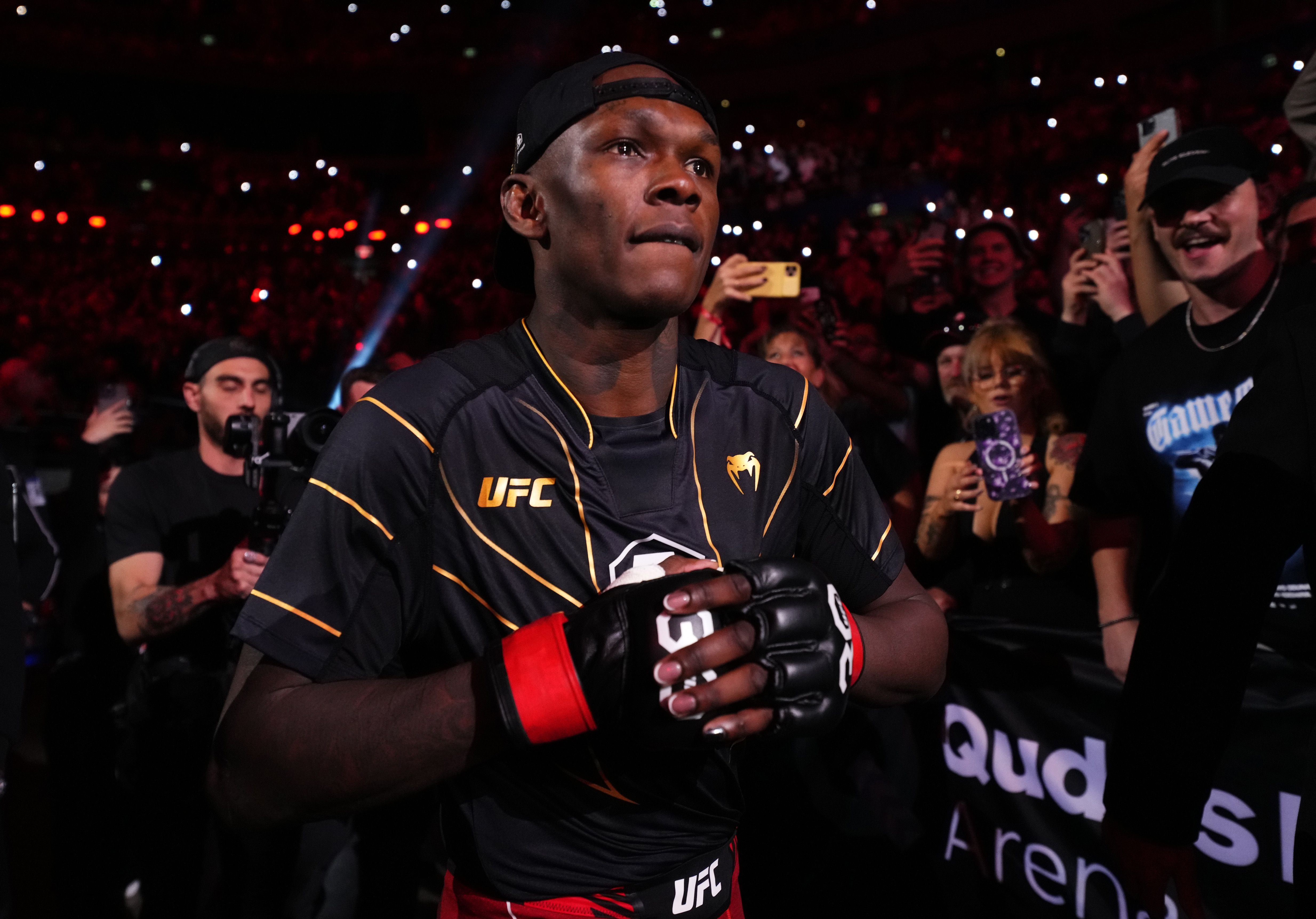 Israel Adesanya has confirmed he is taking an extended break. Photo  Getty Images