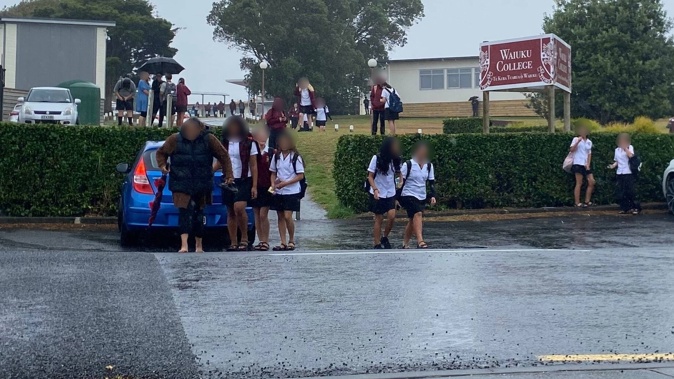 Waiuku College is closed for the day after going into lockdown following a threatening email. Photo / Cherie Howie