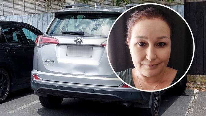 Kelly Hamilton has been saddled with the $400 insurance excess to fix her car after someone else dented it in the supermarket carpark.