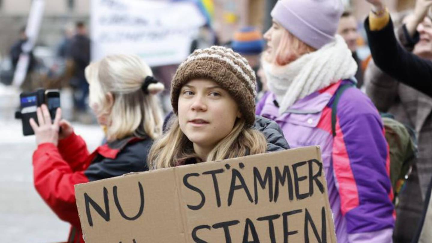 Climate activist Greta Thunberg attends a demonstration by youth-led organisation Auroras, in Stockholm. Photo / AP
