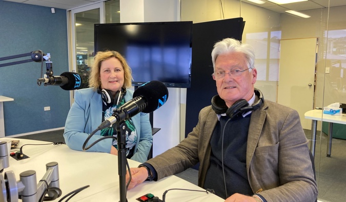 Wellington City Councillor Diane Calvert and political commentator Peter Dunne. Image / Newstalk ZB