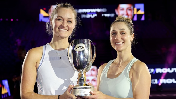 Erin Routliffe and Gaby Dabrowski won the WTA finals in Riyadh late last year. Photo / Getty Images