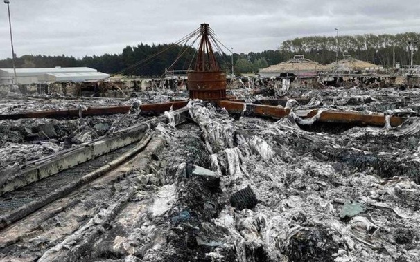 The fire-damaged Christchurch Wastewater Treatment Plant in Bromley. (Photo / Supplied)