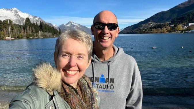Tracy Hickman with her partner Paul during one of their many adventures.