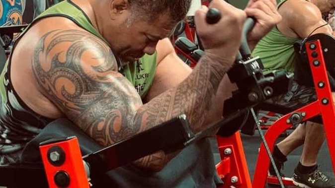 A burglar broke into the home of Lio Falaniko, a former heavyweight boxer and rugby international. Bad idea. (Photo / Facebook)