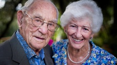 Laurence Reynolds, who died aged 107 last month, was married to his wife Claire Reynolds for more than 75 years. (Photo / Adrian Malloch)