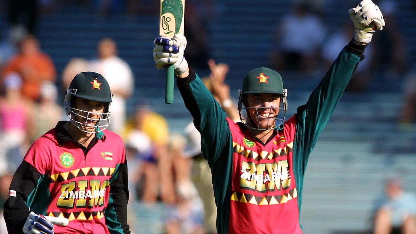Zimbabwe captain Heath Streak after leading his side to their first overseas series win - against the Black Caps at Eden Park. Photo / Photosport