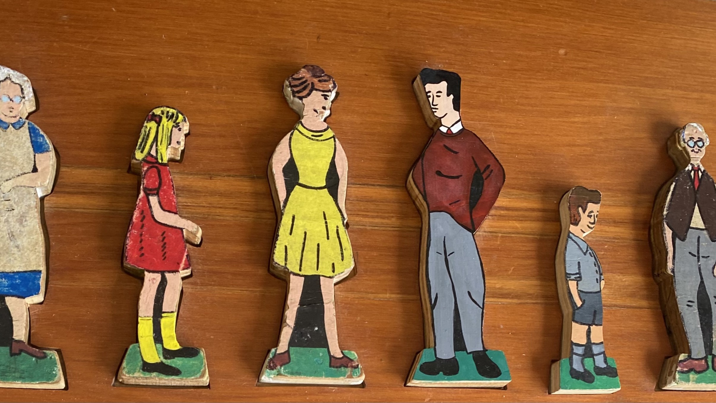 The father in this vintage wooden puzzle has been repaired by Janice. Photo / Supplied 