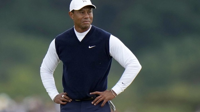 Tiger Woods during the first round of the British Open in July. Photo / AP