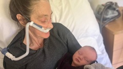 Grandmother of five, Tina Shrimpton, pictured above holding one of her grandsons, passed away on January 14.