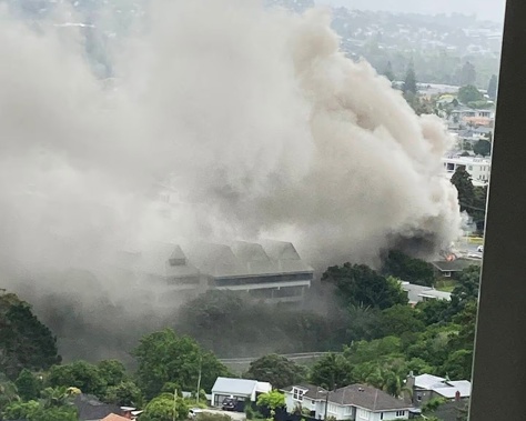 A family with children staying in emergency housing at Takapuna on Auckland’s North Shore have lost everything after their house went up in flames yesterday.