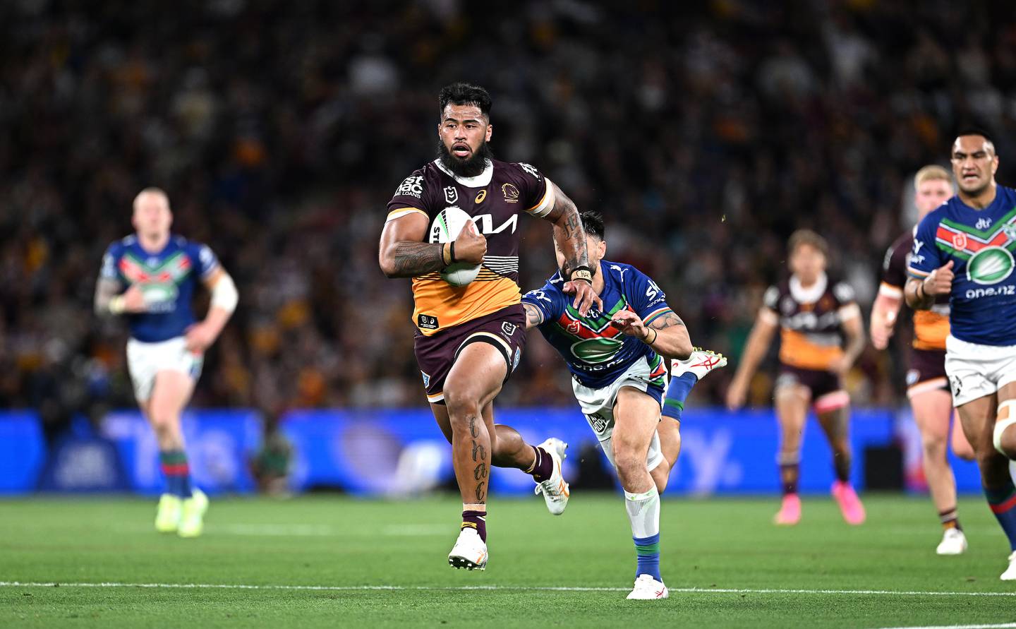 Payne Haas on the charge. Photo / Photosport