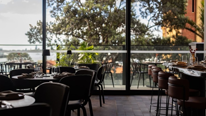 Advieh as a “big, beautiful room” with views of the Waitematā Harbour. Photo / Babiche Martens