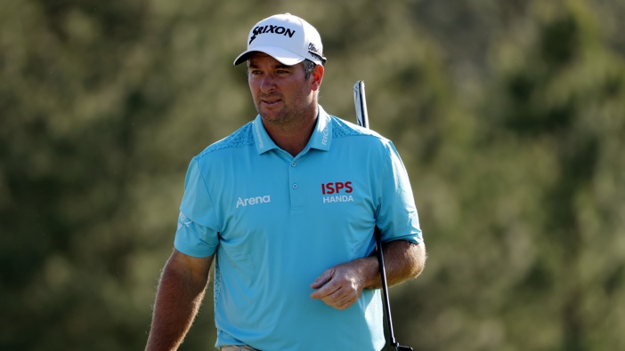 Ryan Fox walks on the 18th green during the second round of the 2024 Masters Tournament. Photo / Getty