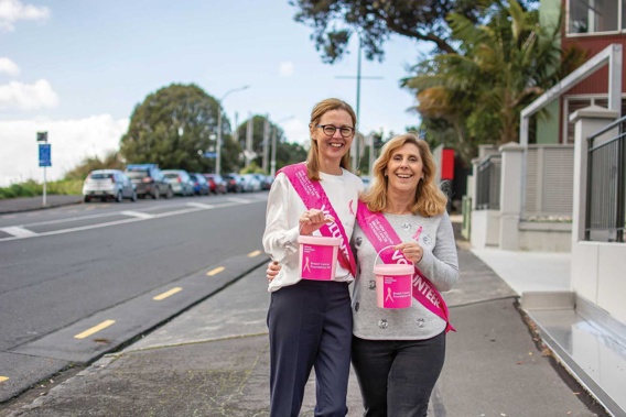 Breast Cancer Foundation NZ chief executive Ah-Leen Ryaner (left) says the new breast cancer medication funding will save lives. (Photo / Hauraki-Coromandel Post)