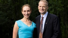 Professor Georgina Long and Professor Richard Scolyer, in Canberra, January 24. Photo / Getty Images