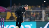 Lea Tahuhu of New Zealand bowls during the ICC Women's Cricket World Cup India 2025 match between New Zealand and Bangladesh at Barsapara Cricket Stadium on October 10, 2025 in Guwahati, India. (Photo by Matt Roberts-ICC/ICC via Getty Images)