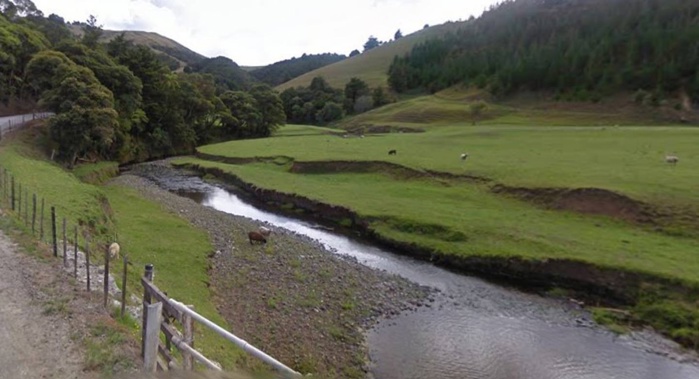 A Rāhui Was Placed Over Waikainga Stream In Peria After Two Cousins Aged 4 And 6 Were Killed In A UTV Accident Image / Google Maps