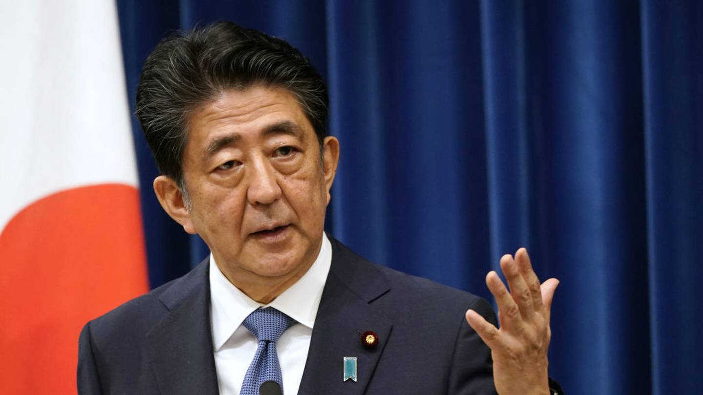 Former Japanese Prime Minister Shinzo Abe in 2020. (Photo / Getty Images)