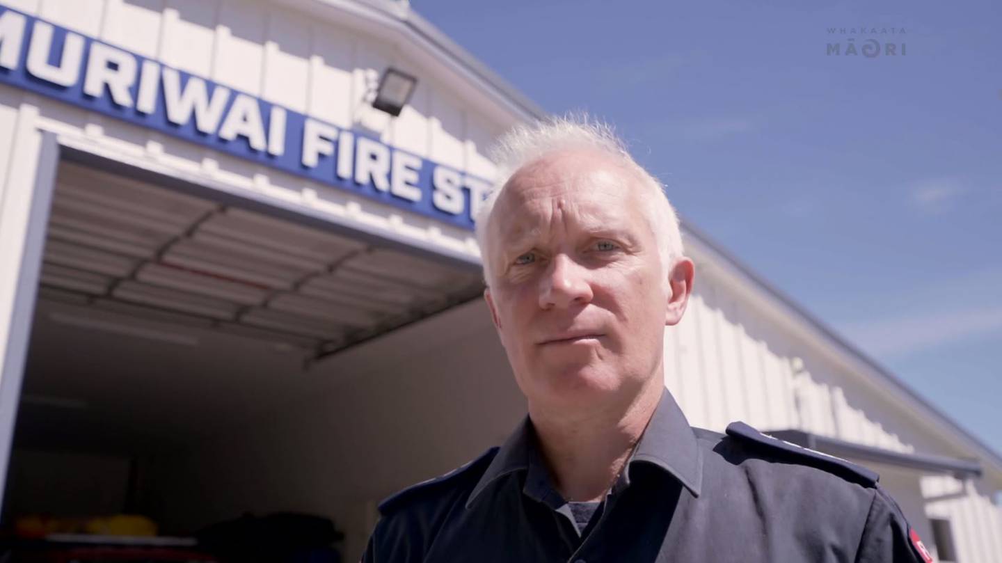 Muriwai fire chief Phelan Pirrie. Photo / Whakaata Māori