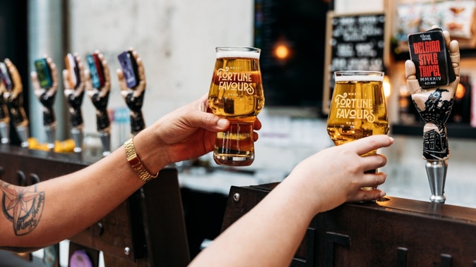 Fortune Favours beer. Photo / Anna Briggs, WellingtonNZ