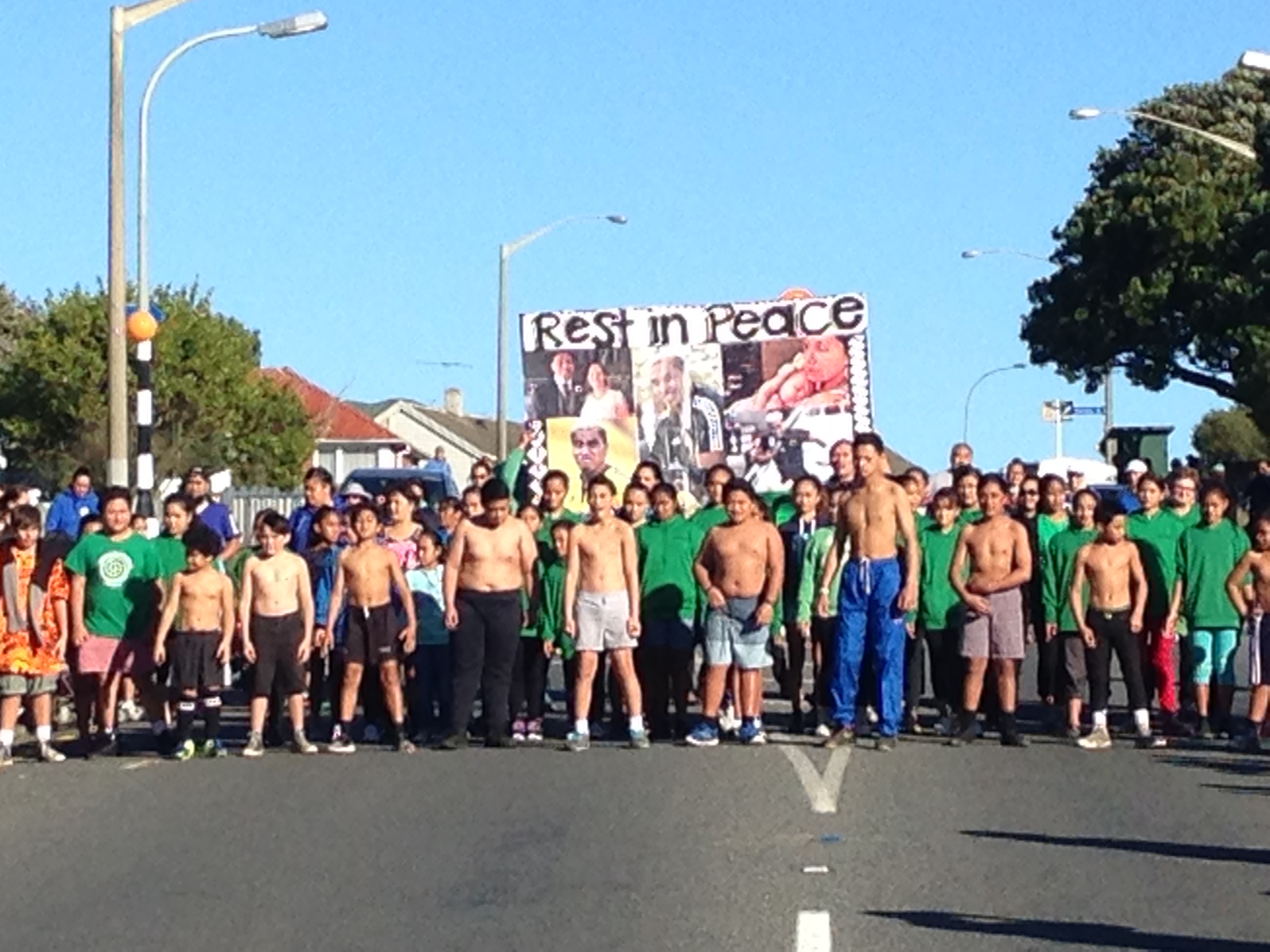 Corinna Primary School children doing a haka
