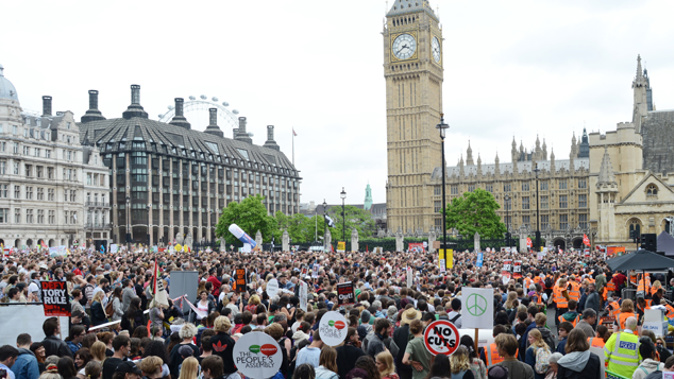 Thousands took to the streets against austerity in London (Getty Images)