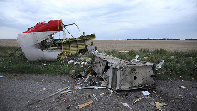 Wreckage of the Malaysia Airlines flight (Getty Images) 