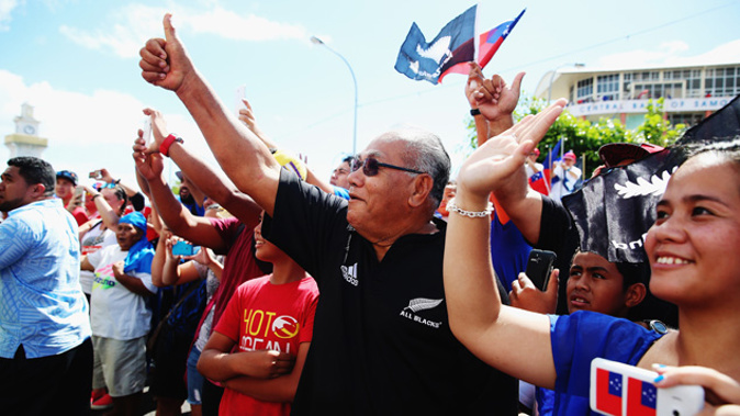 The All Blacks have received a warm welcome in Samoa. (Getty Images)