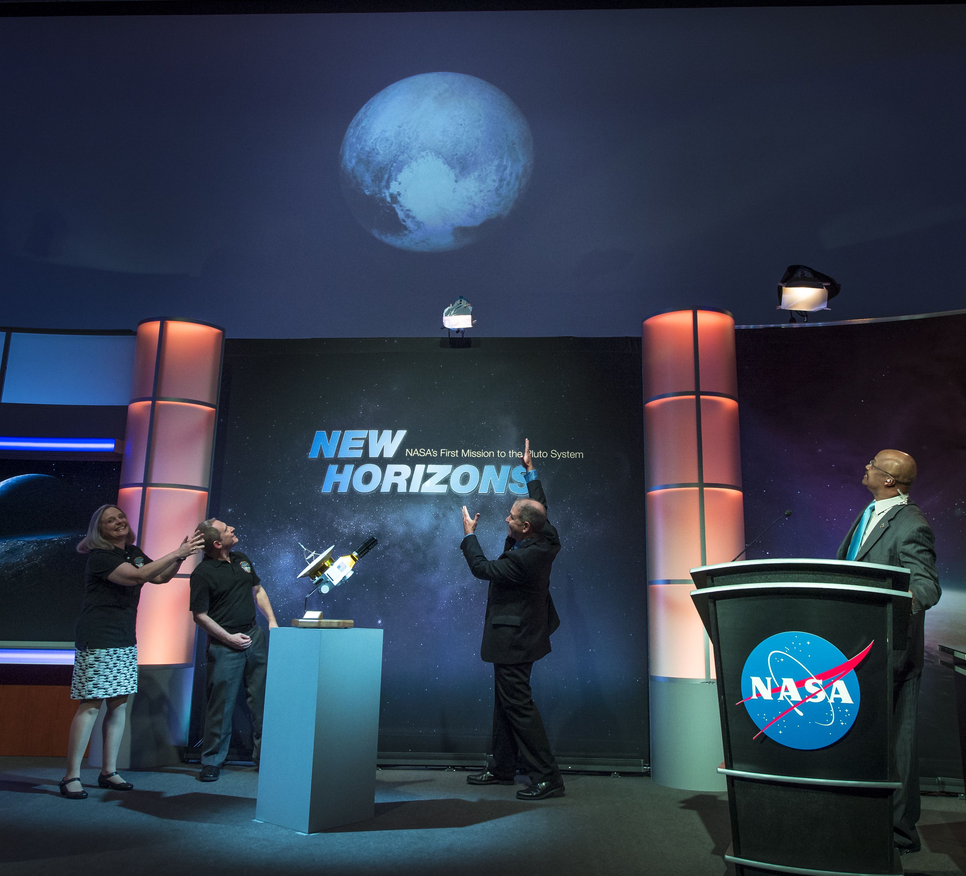 Measurements from New Horizon have shown that Pluto is 1,470 miles across, larger than scientists previously thought. Pluto was downgraded to a dwarf planet just months after New Horizons launched and there are hopes that the debate over Pluto's status as a planet could be reopened.