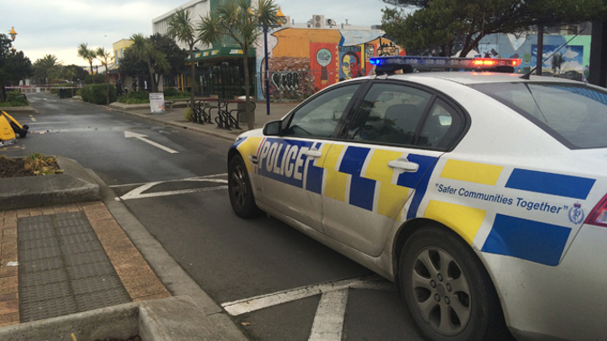 A police cordon at the New Brighton mall (Emily Murphy