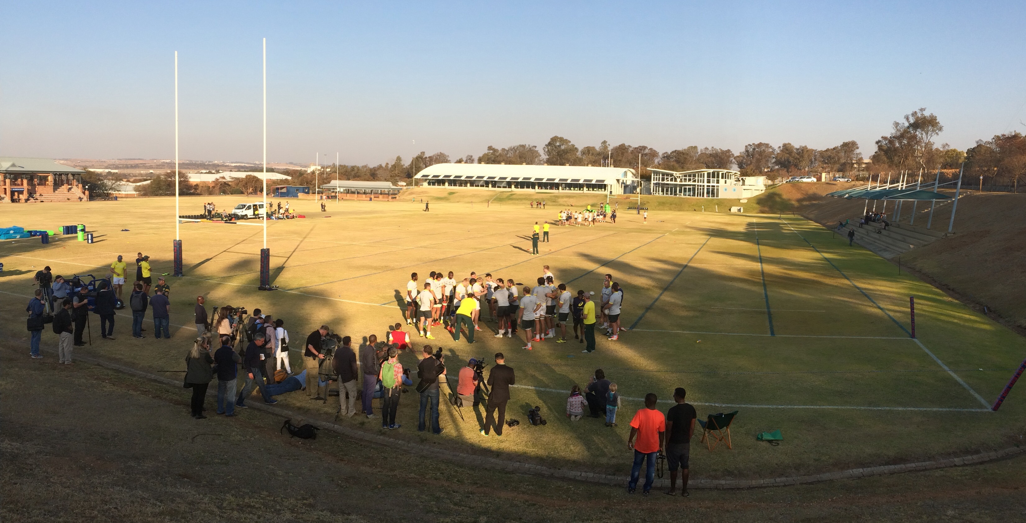 The South African training session. 