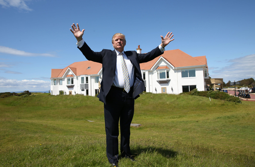 10. Donald Trump owns a golf course in Scotland - recently embroiled in controversy after the LPGA suggested they should cut ties with the brash billionaire. 