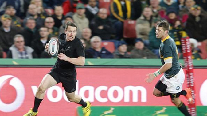 Ben Smith scoring the first All Blacks try (Twitter)