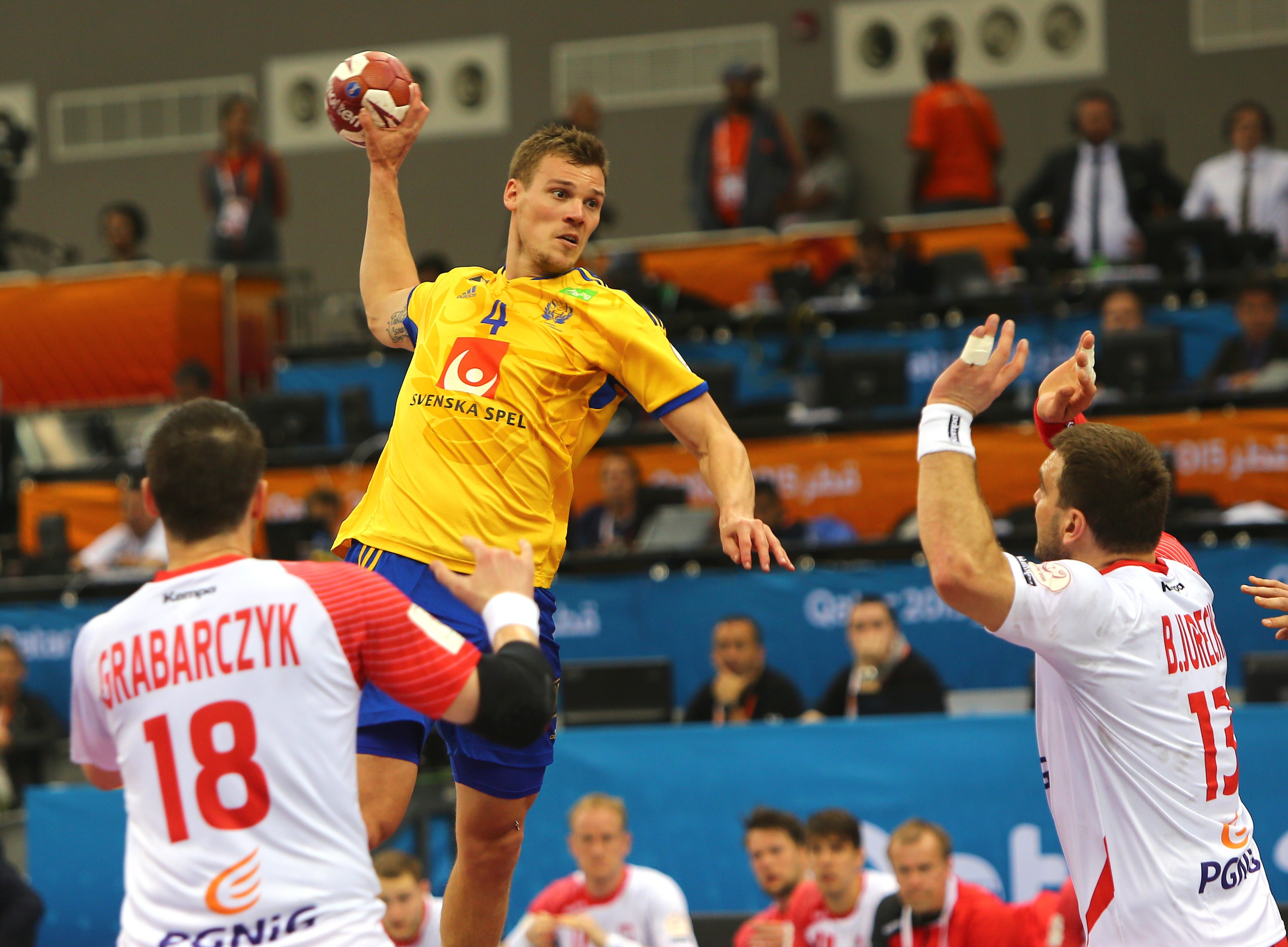 7th: Sweden (Swedish handball player Markus Ollsen) 