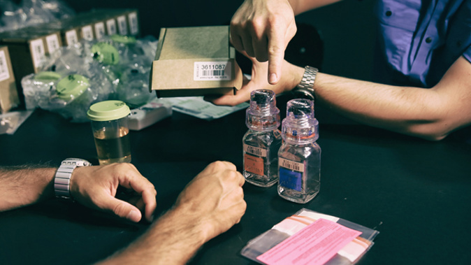Drug testing procedures being demonstrated (Getty Images)
