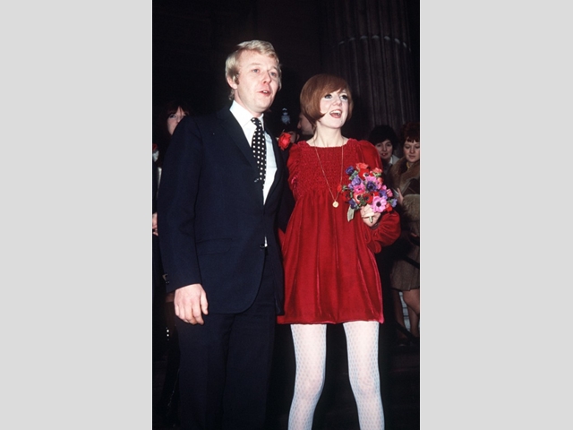 Cilla, aged 25, on her wedding day. She married her manager Bobby Willis, 27, at St Marylebone Register Office in London in 1969.