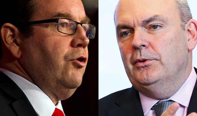 Grant Robertson and Steven Joyce (Getty Images) 