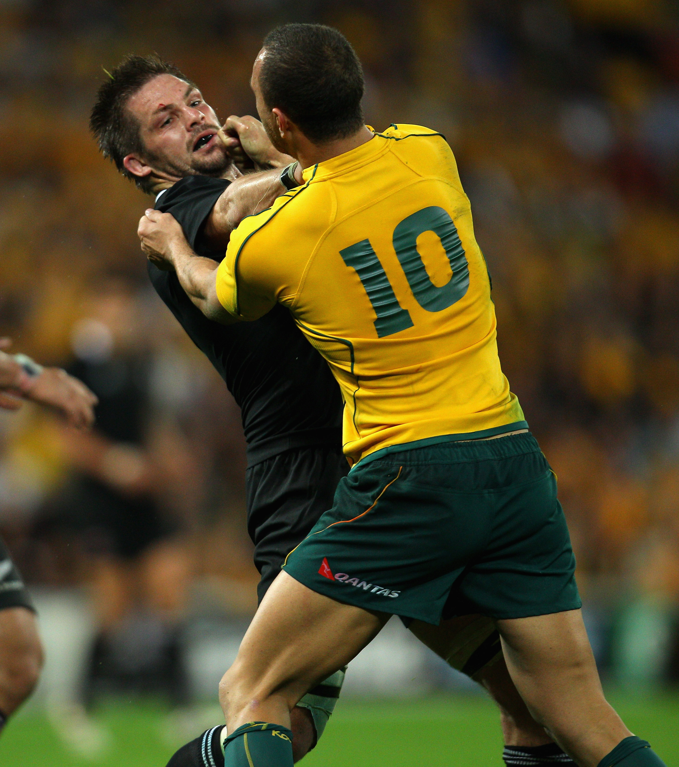 The moment that earned him a place in the pantheon of sporting villains among the New Zealand rugby public was when he was accused of deliberately kneeing Richie McCaw in the head. The feud simmered on, with McCaw euphamistically saying players like Cooper often found themselves "sorted out." 