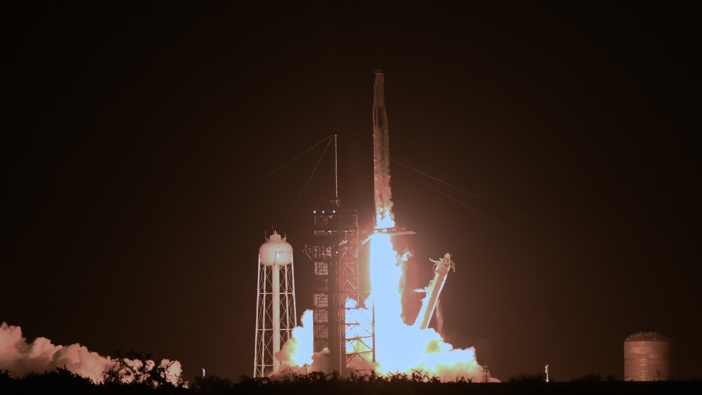 A SpaceX Falcon 9 rocket with the Crew Dragon spacecraft launches from pad 39A at the Kennedy Space Center on September 10, 2024 in Cape Canaveral, Florida. (Photo by Paul Hennesy/Anadolu via Getty Images)