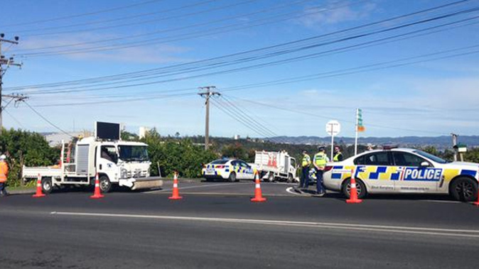 Police cordons at the scene of the accident (Gia Garrick)