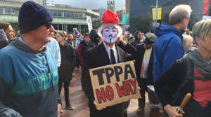 PHOTOS: March against TPPA in Auckland